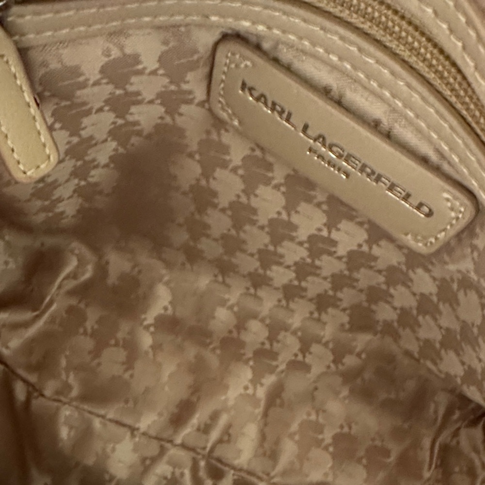 Karl Lagerfeld Light Gray Satchel with Charms - Picture 8 of 10